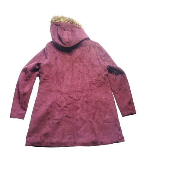 Torrid Wool Zip Front Fur Trim Coat Size 00 Medium 10 - Picture 8 of 9